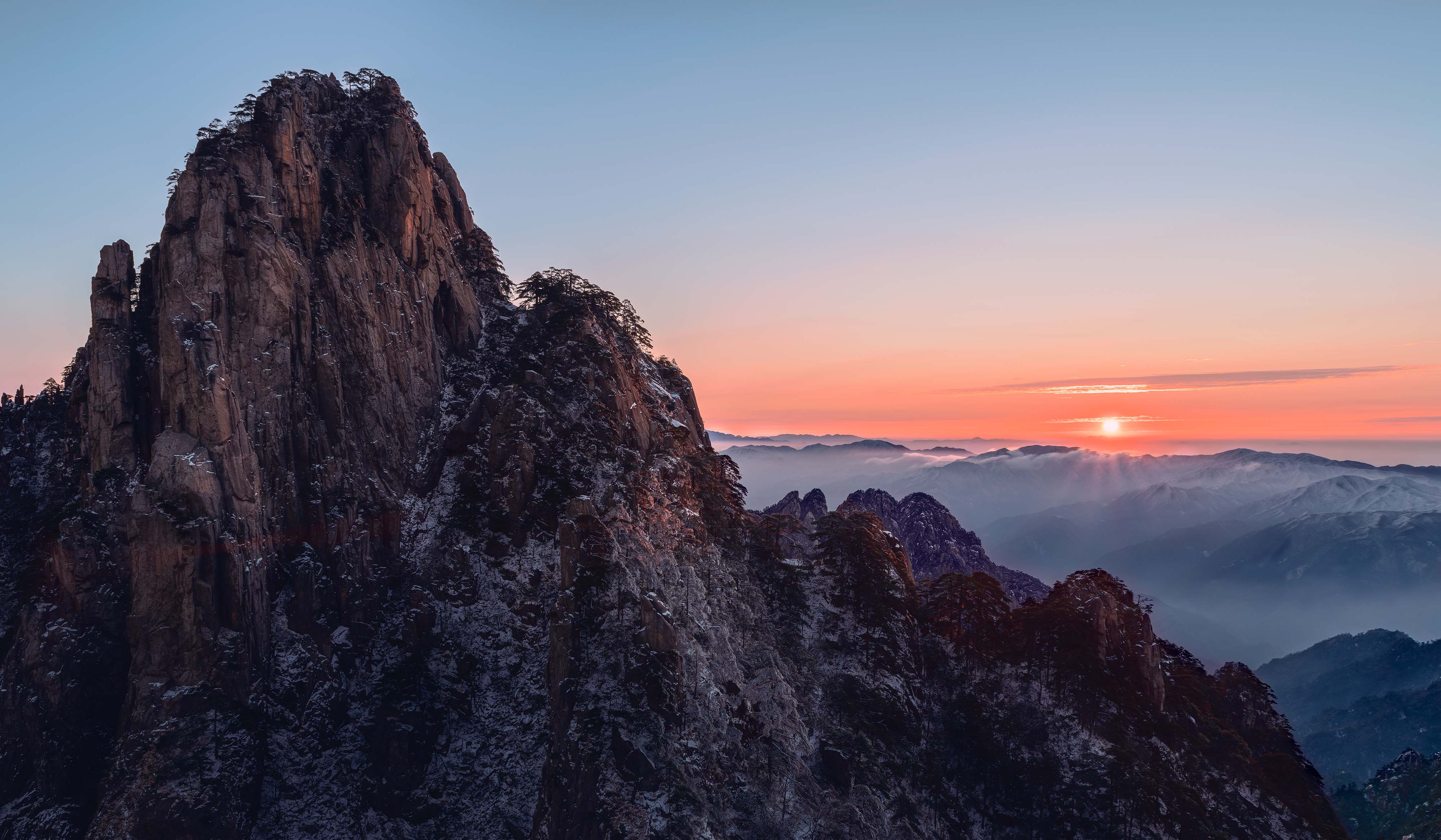 Yellow Mountains Sunrise, Anhui Province, China