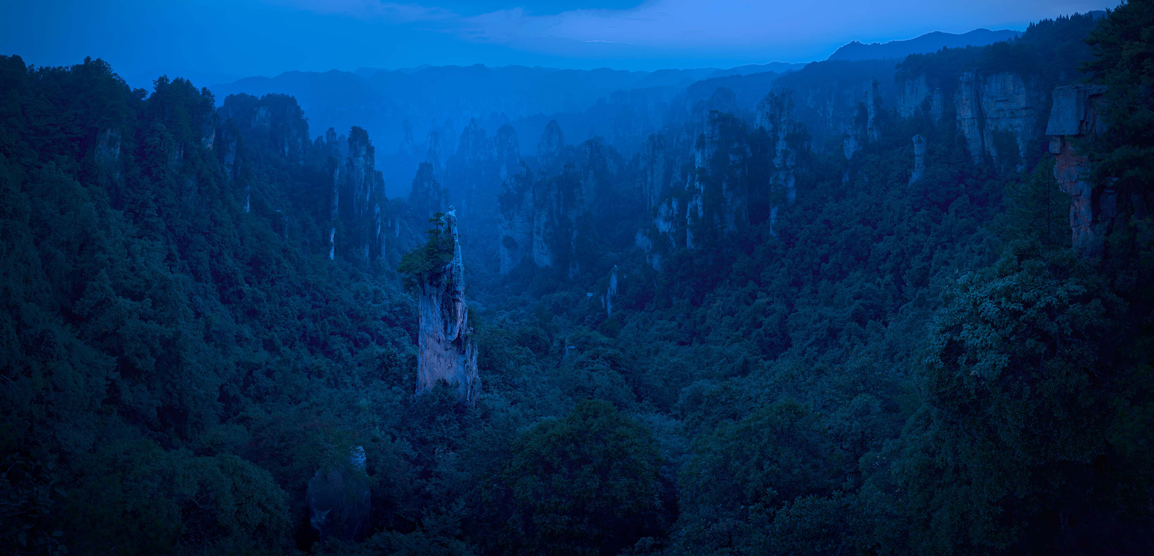 Zhangjiajie at night, Hunan Province, China